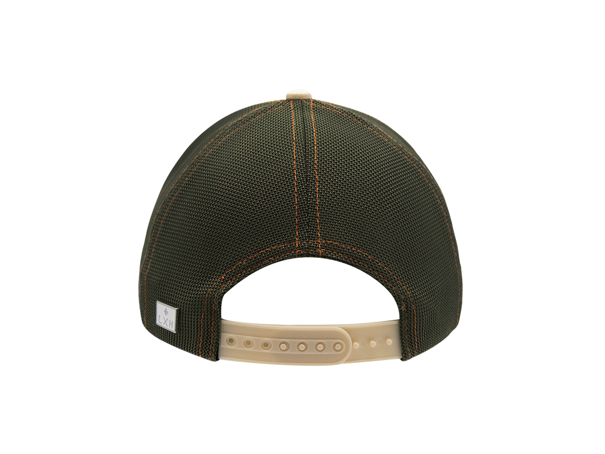 Casquette Shades Soft Beige Kaki avec une fermeture ajustable à l'arrière et un design élégant