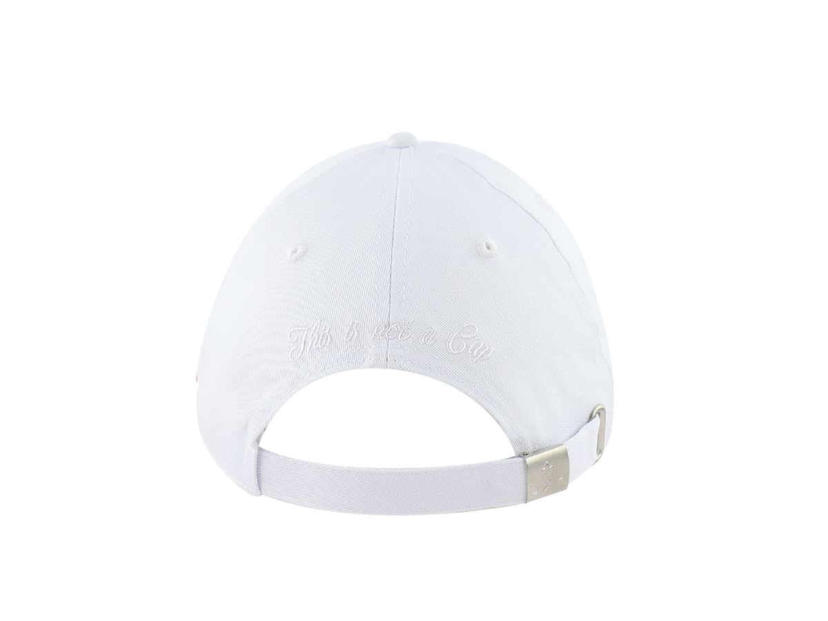 Casquette LXH blanche ton sur ton Blanc avec fermeture ajustable à l'arrière