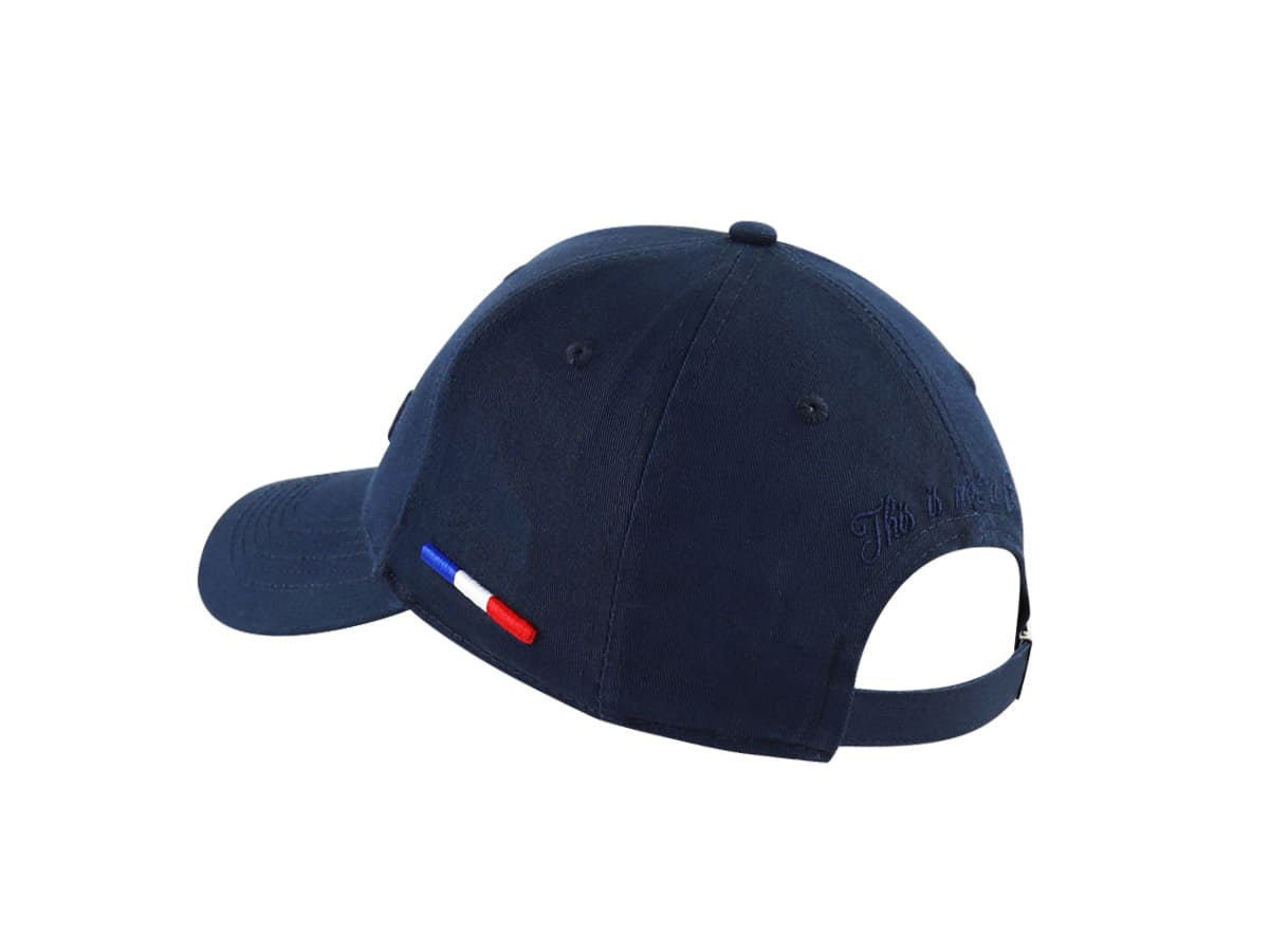 Casquette LXH Ton sur Ton Bleu Marine avec bande tricolore brodée et fermeture réglable