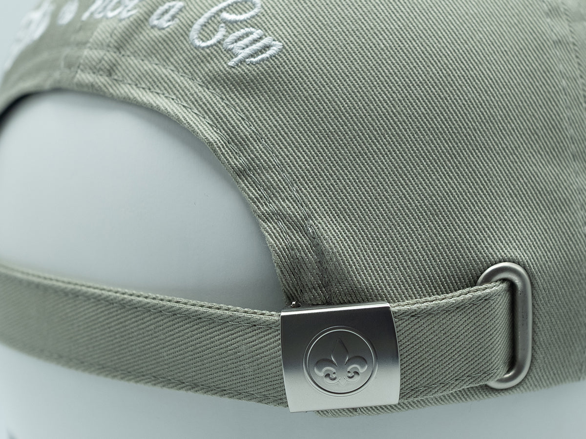 Casquette LXH Savane verte détail boucle métallique ajustable arrière