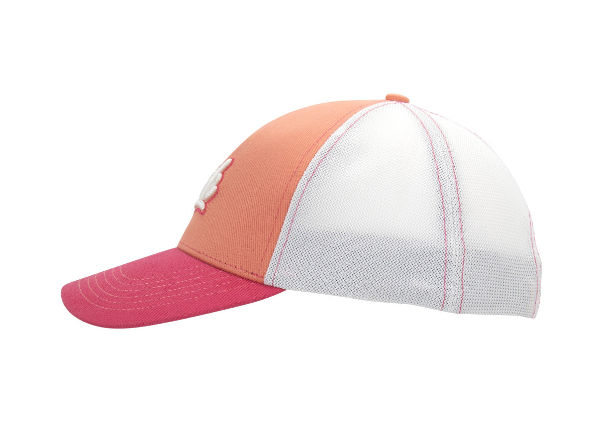 Casquette LXH Studio Coton Tangerine avec visière contrastée et filets blancs