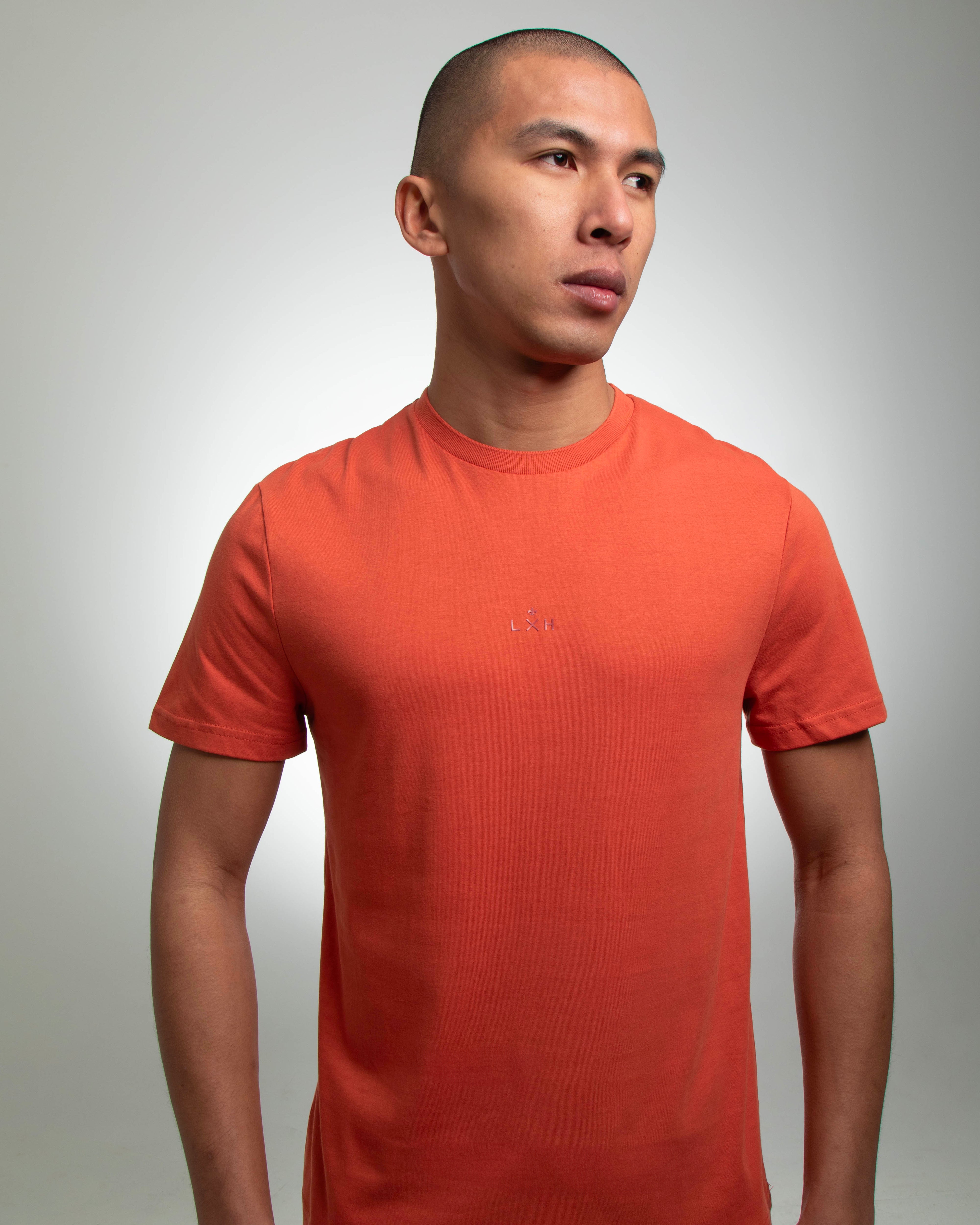 T-shirt Coton Terracota LXH pour homme avec coupe ajustée et col rond