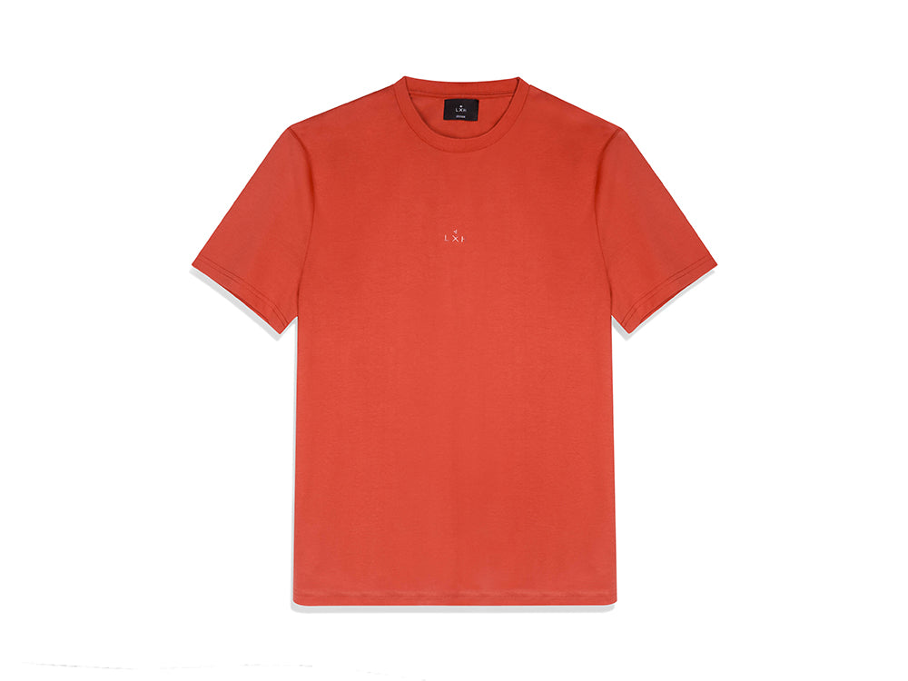 T-shirt Coton Terracota LXH uni à manches courtes et col rond pour un style casual