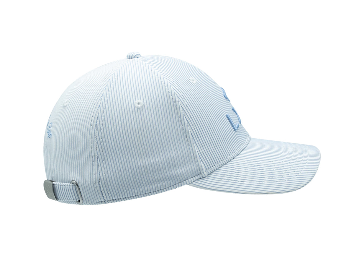 Casquette LXH avec rayures Ton sur Ton Bleu pour un style décontracté et moderne
