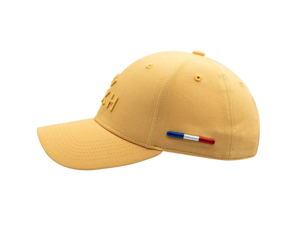 Casquette LXH beige Ton sur Ton avec petit drapeau tricolore brodé sur le côté