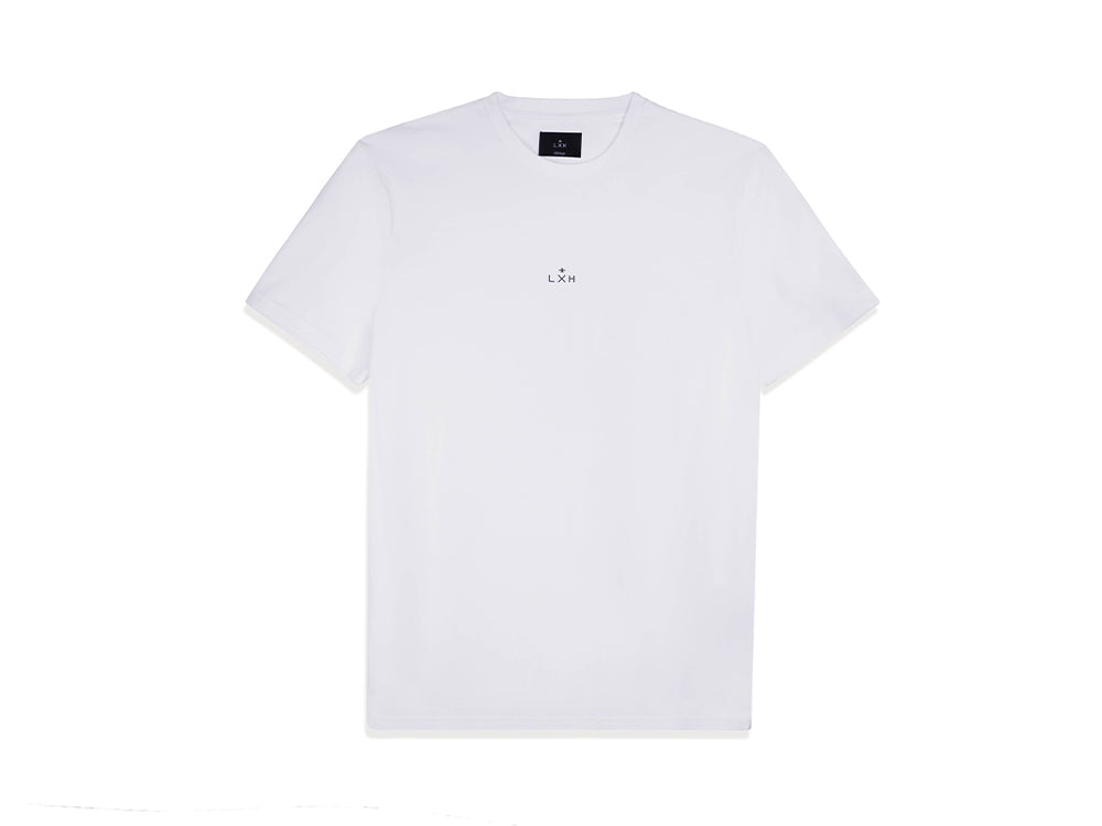 T-shirt Coton blanc LXH à manches courtes avec logo minimaliste central