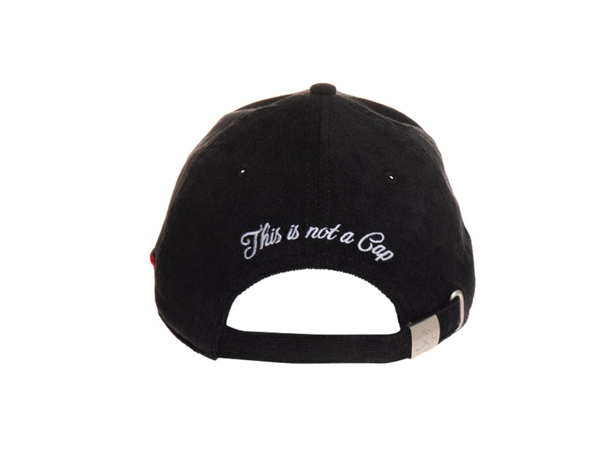 Casquette LXH en Velours Côtelé Bleu Marine vue de dos avec fermeture ajustable et broderie
