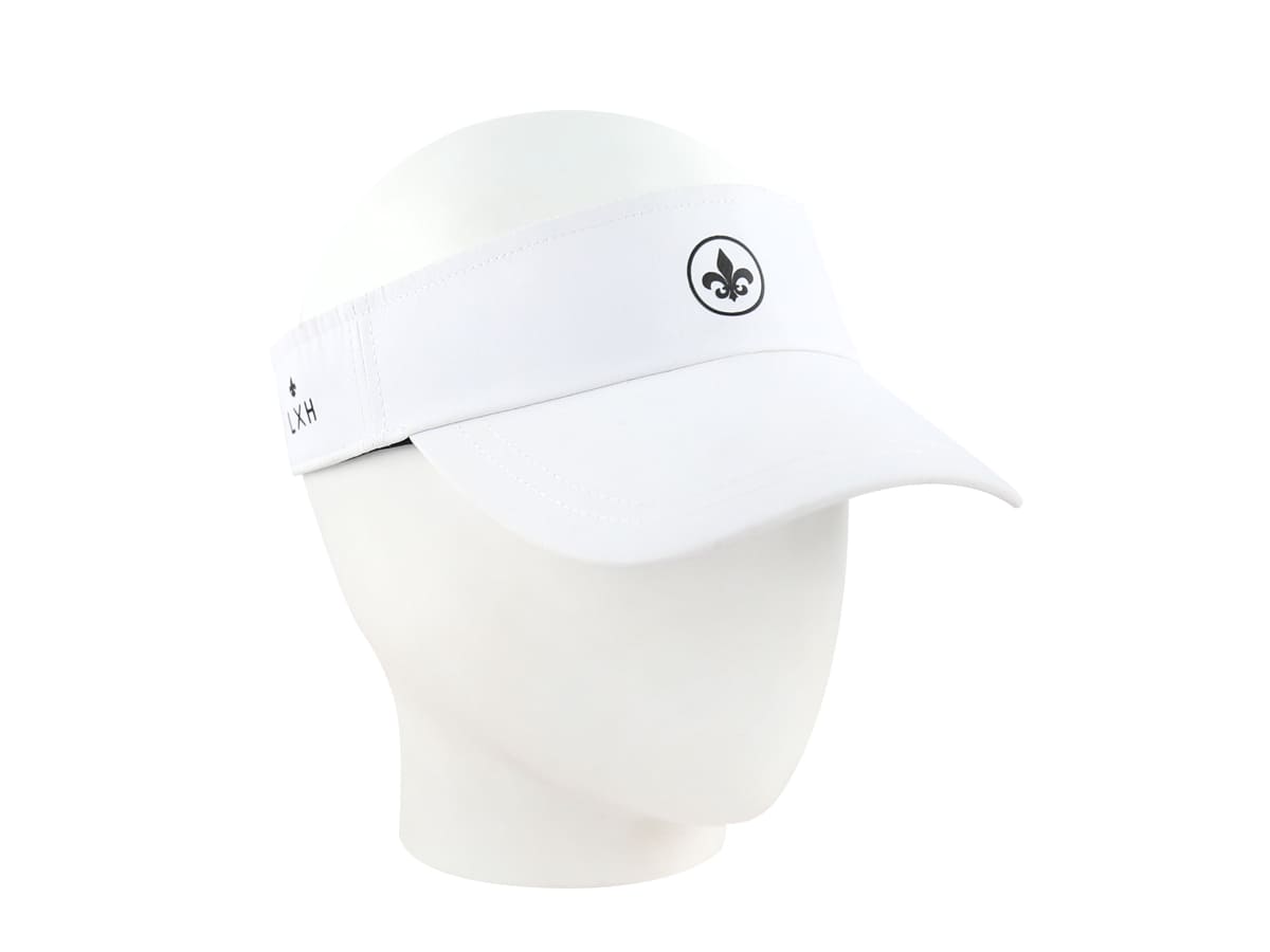 Visière Nylon Blanc LXH avec logo, idéale pour le sport et la protection solaire