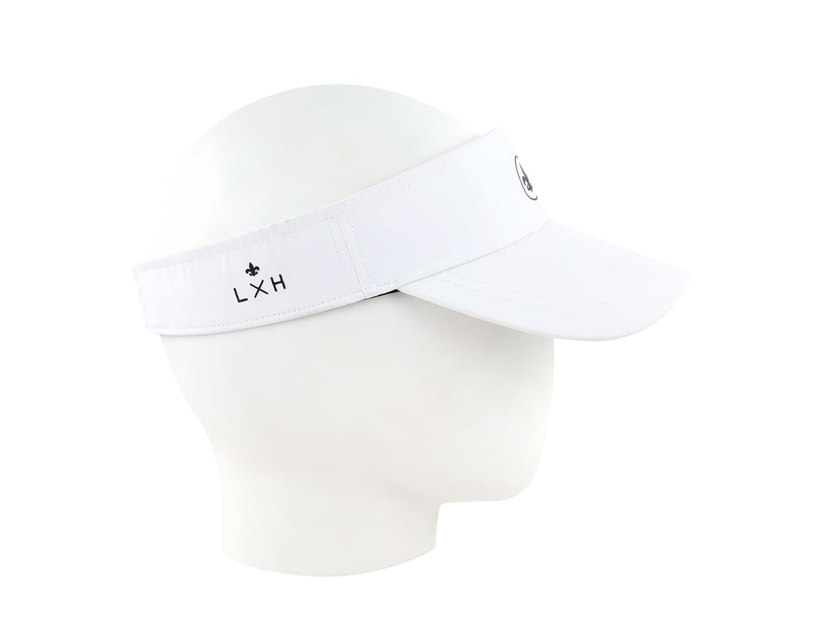 Visière Nylon Blanc LXH avec bandeau confortable pour une protection solaire optimale
