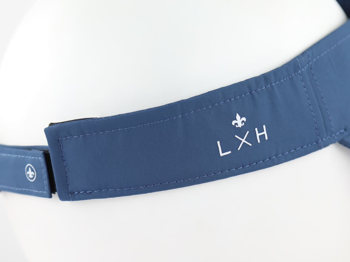 Visière Nylon Bleu Marine LXH avec logo élégant pour une protection solaire stylée
