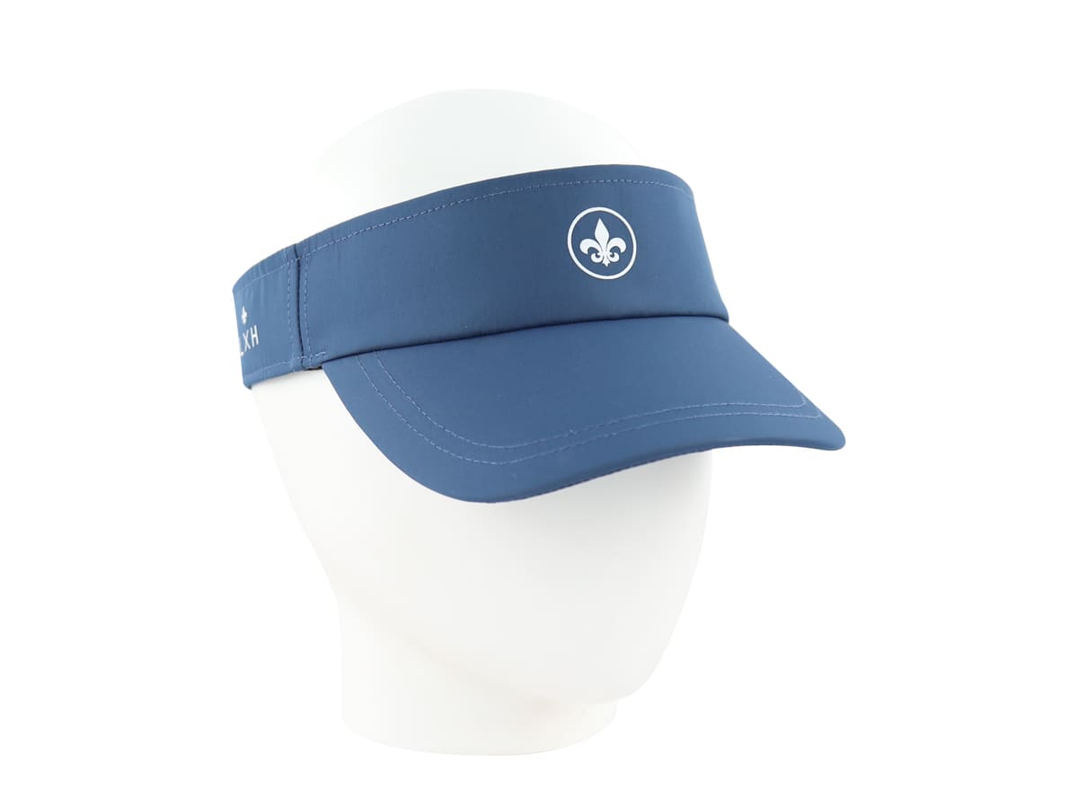 Visière Nylon Bleu Marine LXH avec logo, idéale pour les activités en extérieur
