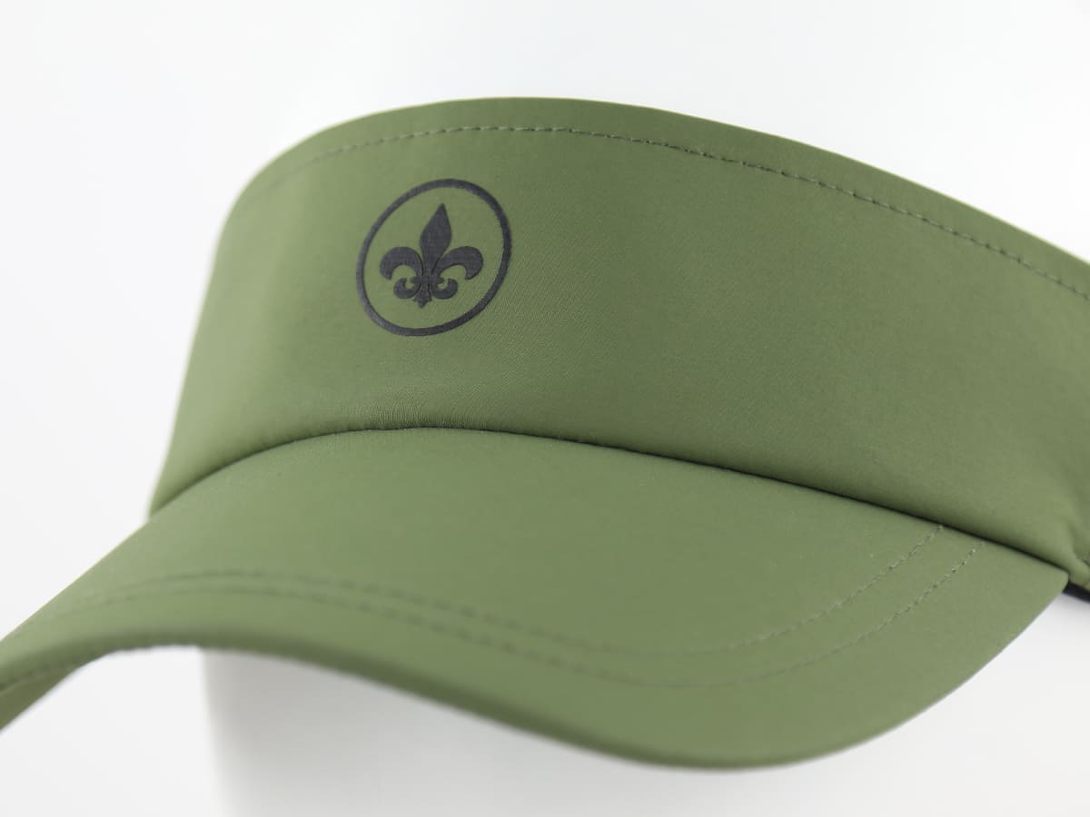 Visière Nylon Kaki de LXH avec logo en relief pour une protection solaire stylée